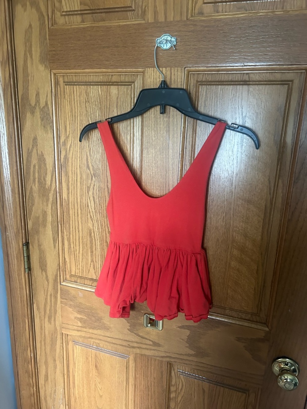 Truly Madly Deeply Red Peplum Camisole
